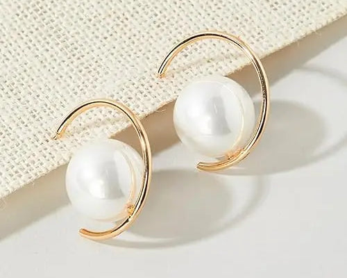 Salve Pearl Hoop Earrings for Women - Salve