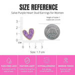 Salve Lavender Purple Heart Earrings for Women - Salve