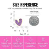 Salve Lavender Purple Heart Earrings for Women - Salve