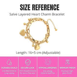 Salve Layered Heart Charm Bracelet for Women
