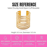 Salve Open Chunky Gold Bracelet for Women