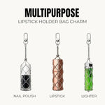 SALVE Baddie Mesh Lipstick Holder displaying multiple lipsticks in a stylish mesh design on a white background