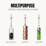 SALVE Baddie Mesh Lipstick Holder displaying multiple lipsticks in a stylish mesh design on a white background