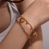 Salve Layered Heart Charm Bracelet for Women
