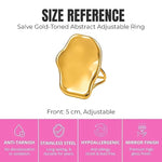 Adjustable SALVE Sculpted Statement Finger Ring featuring a bold, artistic design on a silver-toned band.