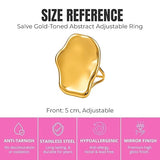 Adjustable SALVE Sculpted Statement Finger Ring featuring a bold, artistic design on a silver-toned band.