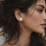 Salve Chic 11MM Faux Pearl Earrings for Women - Salve