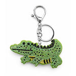Salve Rhinestone Encrusted Crocodile Keychain for Women - Salve