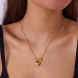 Salve Bow Heart Drop Pendant for Women