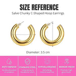 Salve Chunky Hoop Earrings for Women - Salve