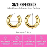 Salve Chunky Hoop Earrings for Women - Salve