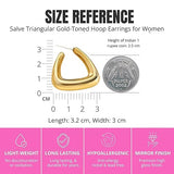 Salve Triangular Gold Hoop Earrings for Women
