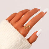 Salve Wavy Finger Ring for Women