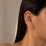 Salve No Piercing CZ Ear Cuffs earrings featuring sparkling cubic zirconia stones and a sleek, modern design for stylish wear