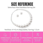 Salve Faux Pearl Studs & Necklace Set - Salve