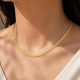 Flat Cuban Link Chain Necklace