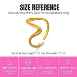 Salve Wavy Finger Ring for Women