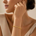 Salve CZ honeycomb hexagonal openable bracelet with geometric design and adjustable clasp, stylish jewelry accessory.