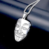 V for Vendetta Pendant Silver Chain for Men