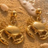 Crab Drop Earrings for Women