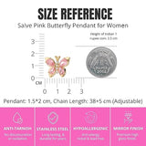 Salve Pink Butterfly Pendant for Women