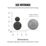 Salve 2 in 1 Double Sided Stud Earrings for Women