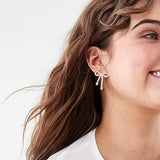 Salve Ribbon Bow Earrings for Women