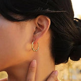 Salve Chic Bamboo Hoop Fancy Earrings for Women