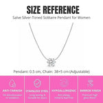 Salve Solitaire stone pendant necklace for women featuring a sparkling gemstone set in a sleek metal setting.