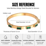 Salve Emerald Green Gold-Toned Bracelet