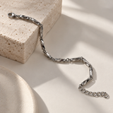 Silver-Toned Minimal Bracelet for Men