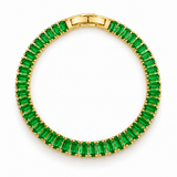Baguette Green Tennis Bracelet