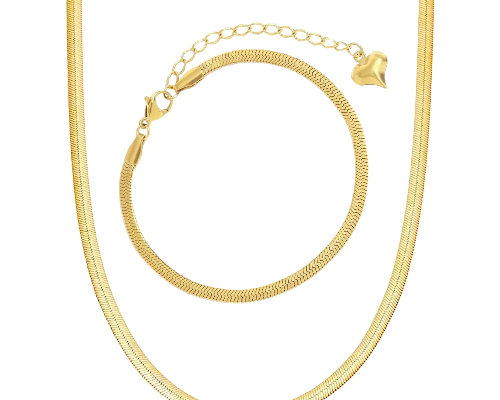 Salve Snake Chain Necklace & Bracelet Set - Salve