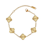 Salve Gold-Toned Clover Bracelet