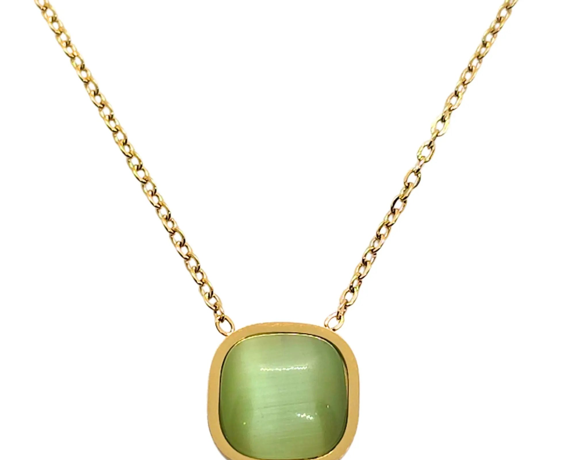 Salve Mona Lisa Stone Green Pendant - Salve