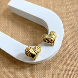 Salve Chunky Textured Heart Earrings