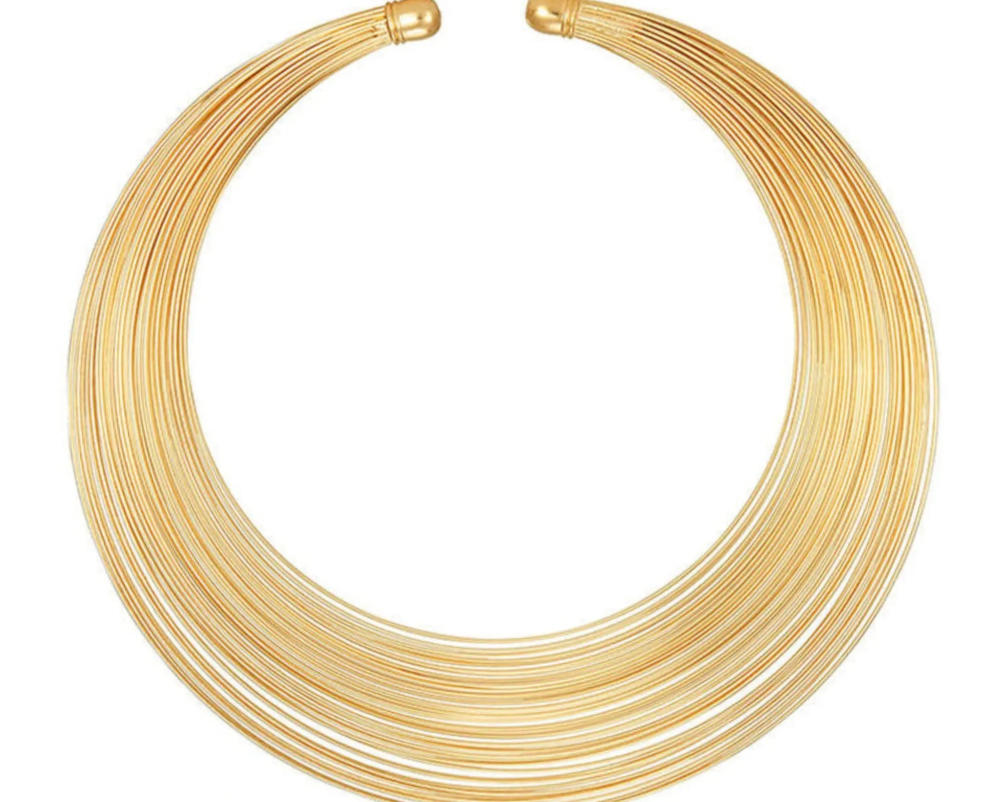 Salve Cleopatra Torque Gold Choker Necklace - Salve