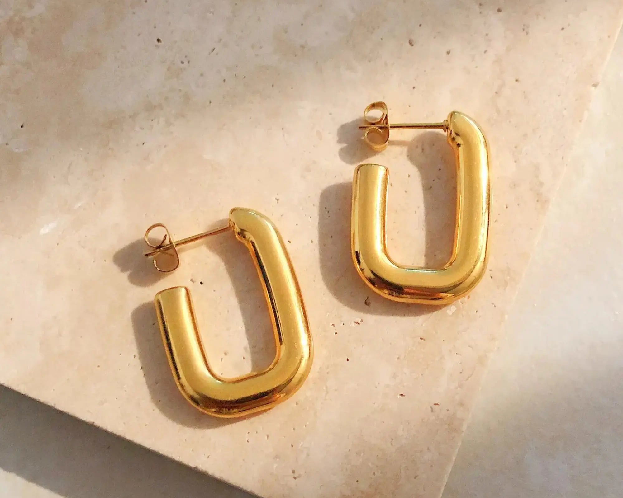 Salve Anti-Tarnish Geometric Hoop Earrings - Salve