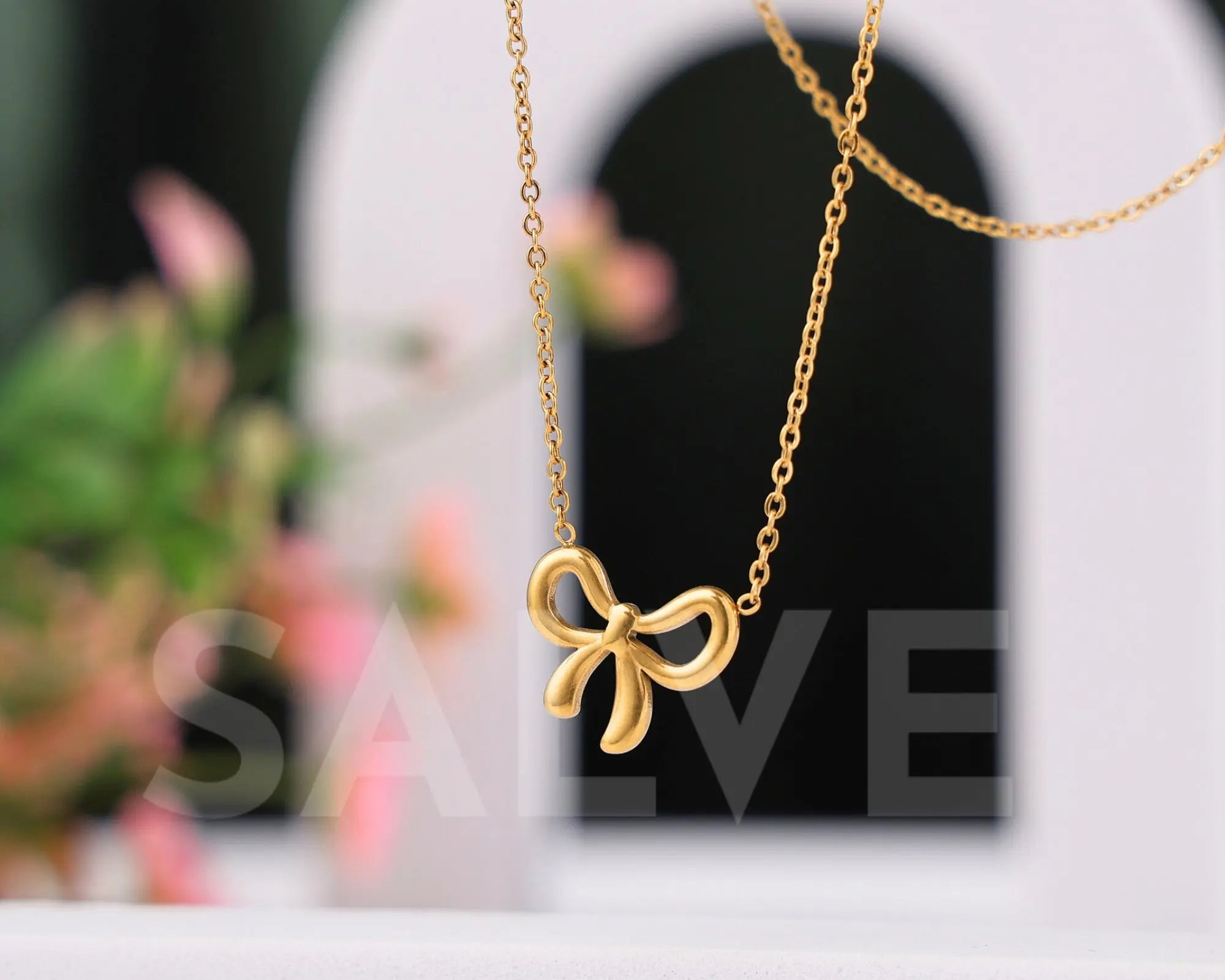 Salve Coquette Bow Pendant Necklace - Salve