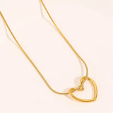 Salve Quirky Heart Gold-Toned Pendant Necklace