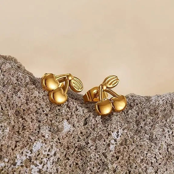 Salve Tiny Cherry Stud Earrings for Women - Salve