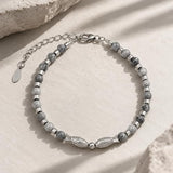 Men Twin Fish Grey Bracelet