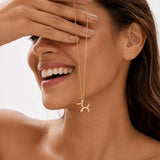 Gold Balloon Dog Pendant Necklace