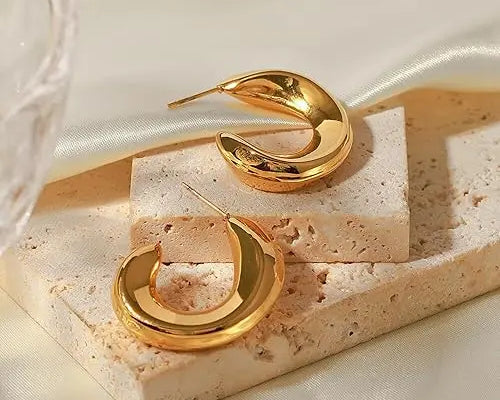 Salve Gold Hoop Earrings for Women - Salve