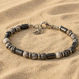 Beaded Natural Stone Hand Bracelet