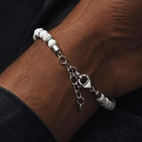 MEN White Howlite Bracelet