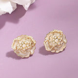 Salve White Rose Earrings for Women - Salve