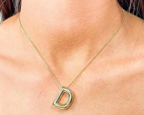 Salve 'D' Bubble Letter Pendant for Women - Salve