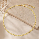 Flat Cuban Link Chain Necklace