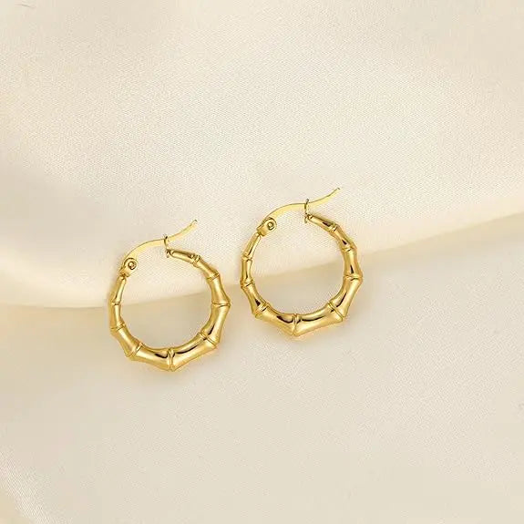 Salve Bamboo Hoop Earrings for Women - Salve